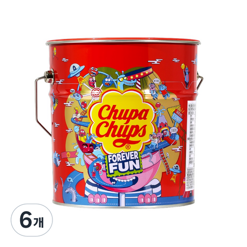 츄파춥스 팝아트틴 150개입, 1.65kg, 6개