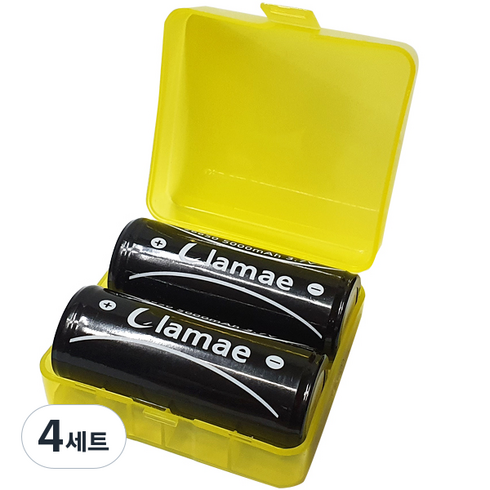 라매 26650 5000mAh 충전식 대용량 보호배터리 2p + 배터리케이스 랜덤 발송, 4세트, 2개입