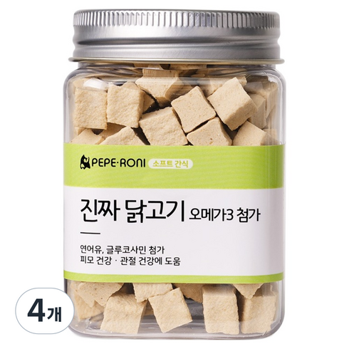 페페로니 강아지 진짜 닭고기 오메가3 간식, 180g, 4개