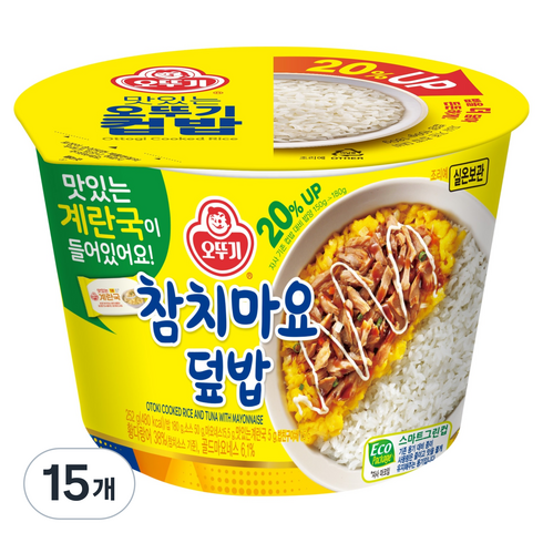 오뚜기 컵밥 참치마요덮밥+계란국, 252g, 15개