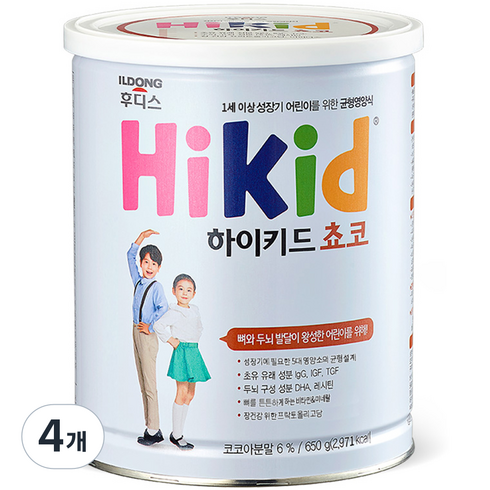 하이키드 쵸코 영양식, 코코아맛, 650g, 4개