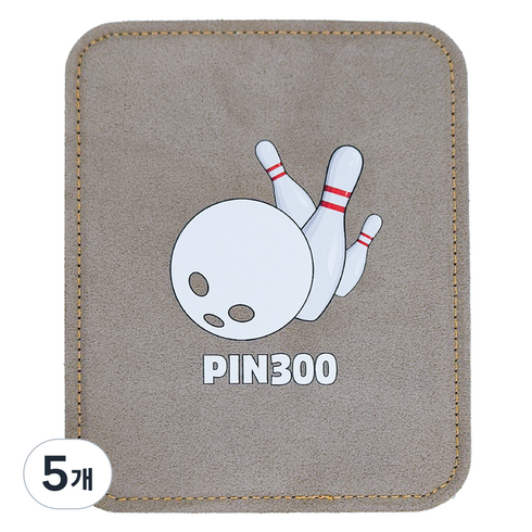 핀300 볼링 가죽 볼타올, 베이지+화이트, 5개
