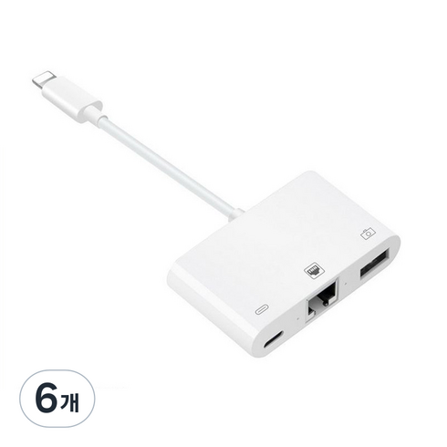 슈퍼 OTG 랜 플러스 USB 플러스 충전 어댑터 L-3, 혼합색상, 6개