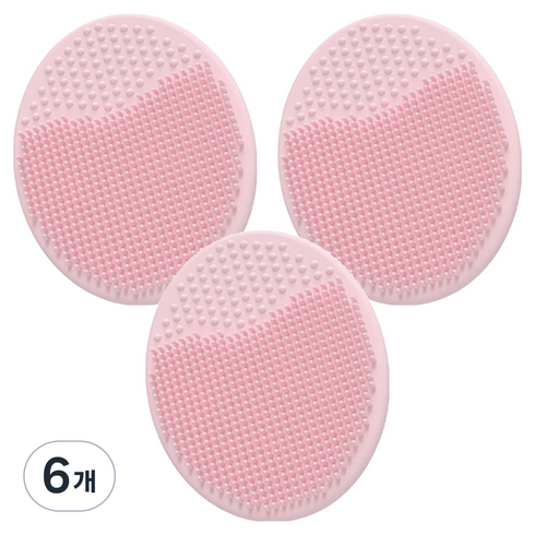조이멀티 아동용 뽁뽁클렌징 실리콘 샴푸브러쉬, 핑크, 6개