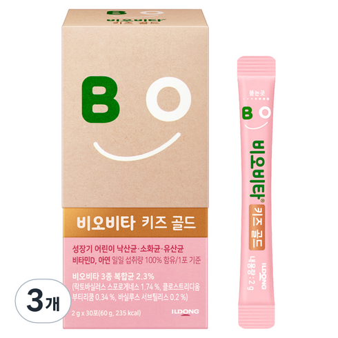 비오비타 키즈 골드 유산균 30p, 60g, 3개