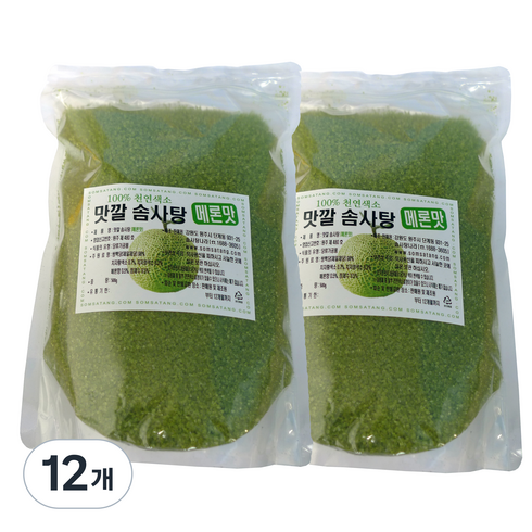 맛깔 설탕 솜사탕 전용 설탕 메론맛, 500g, 12개