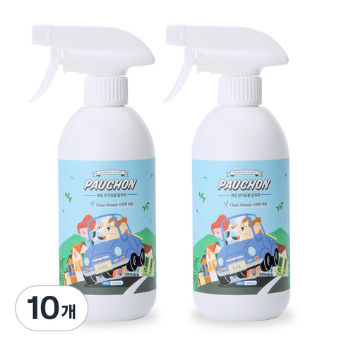 뽀숑 반려동물 탈취제 산뜻한 바람, 500ml, 10개
