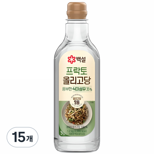 백설 프락토 올리고당, 1.2kg, 15개