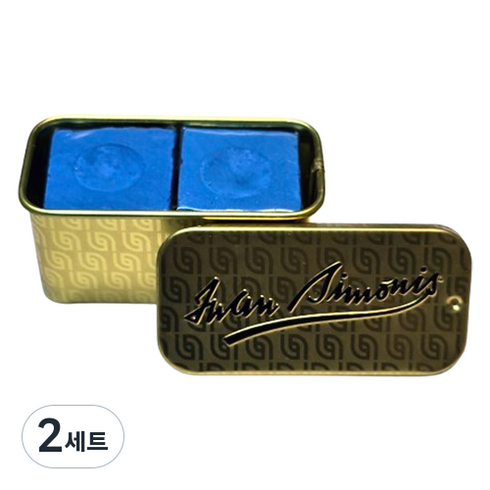 aramith 시모니스 당구 초크 2p, 2세트, 블루