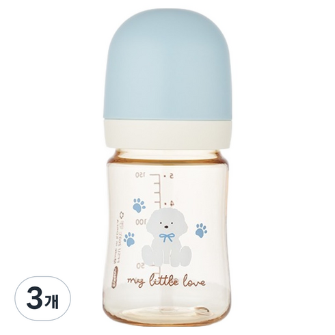 에디슨 리틀러브 PPSU 젖병, 블루, 150ml, 3개