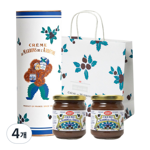크렘드마롱 밤잼 비쥬 선물세트, 250g, 4개