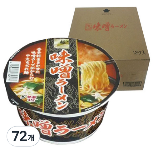 멘노스나오시 미소 컵라멘 83g, 72개