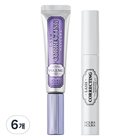 홀리카홀리카 래쉬 코렉팅 마스카라 EX 9ml, 02 디파인 볼륨, 6개