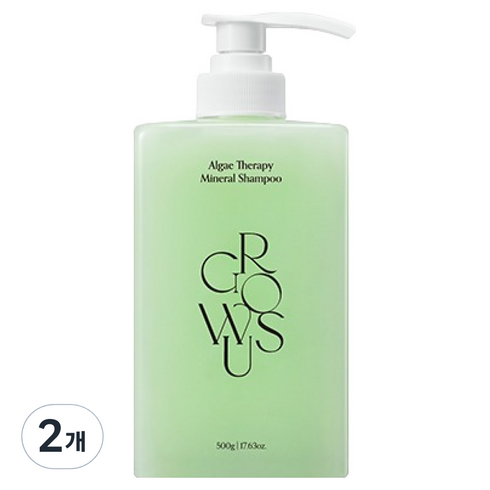 그로우어스 알게 테라피 미네랄 샴푸, 500ml, 2개