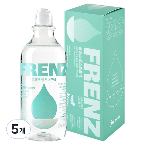 JW중외제약 프렌즈 렌즈 보존액, 5개, 365ml