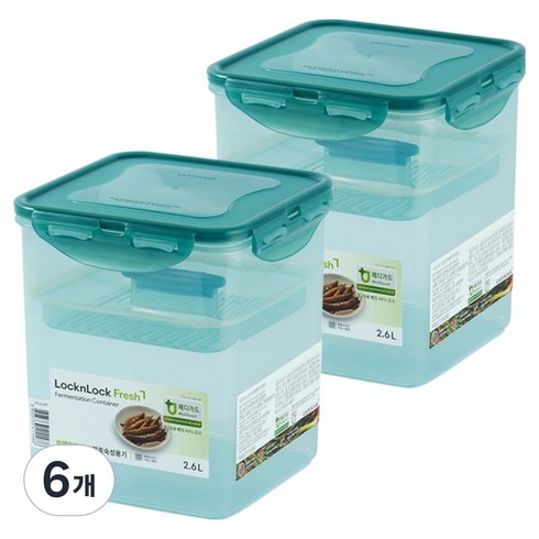 락앤락 발효숙성용기, 2.6L, 6개