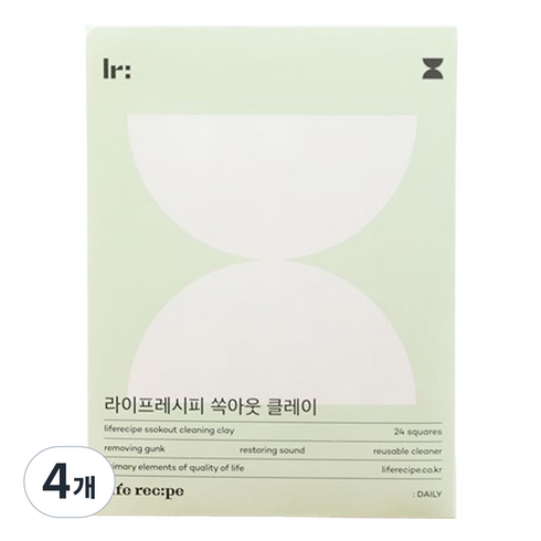 라이프레시피 쏙아웃 클레이 24p, 4개, 화이트