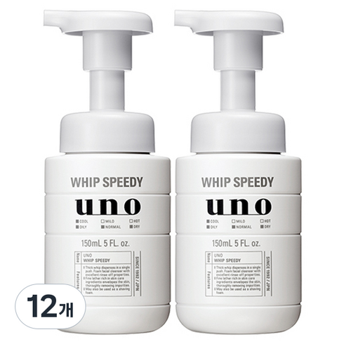 우노 휩 스피디 클렌징폼, 150ml, 12개
