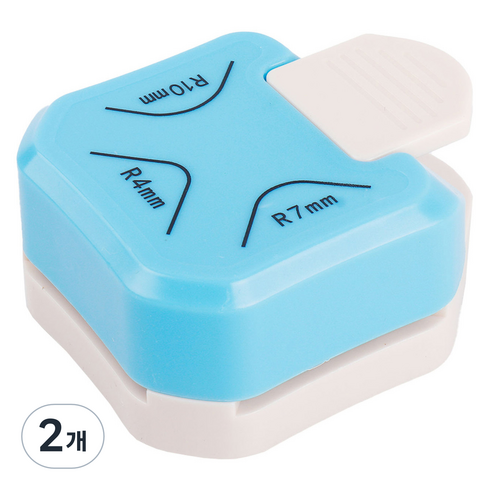 꼬까 모서리 펀치 블루, 2개, 라운드