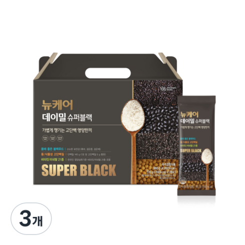 뉴케어 데이밀 슈퍼블랙 선식가루, 980g, 3개