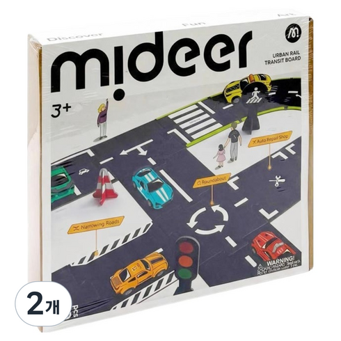 mideer 미디어 교통놀이 자동차 도로 퍼즐 NMD6176, 2개, 38피스