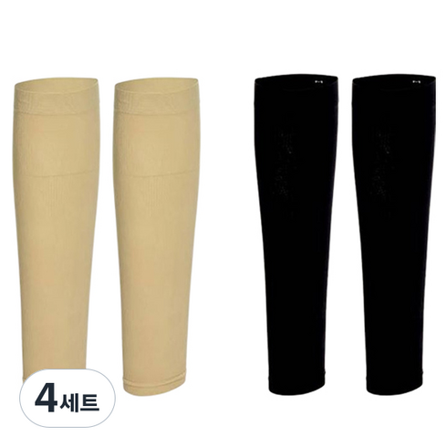 닥터코어런 옥시젠인터렉티브 스웰핏 스타킹 베이지 2p + 블랙 2p 세트 DR-4718, 4세트, 종아리/무릎형