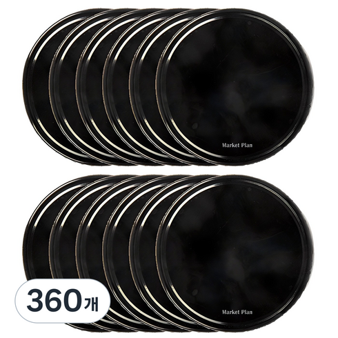 마켓플랜 코인 논슬립패드, 360개, 블랙