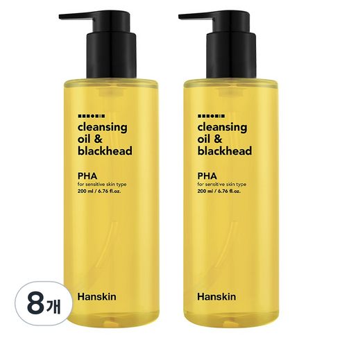 한스킨 클렌징오일 앤 블랙헤드 PHA, 200ml, 8개