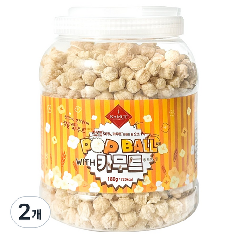 카무트 고대곡물 팝볼 브랜드밀, 180g, 2개