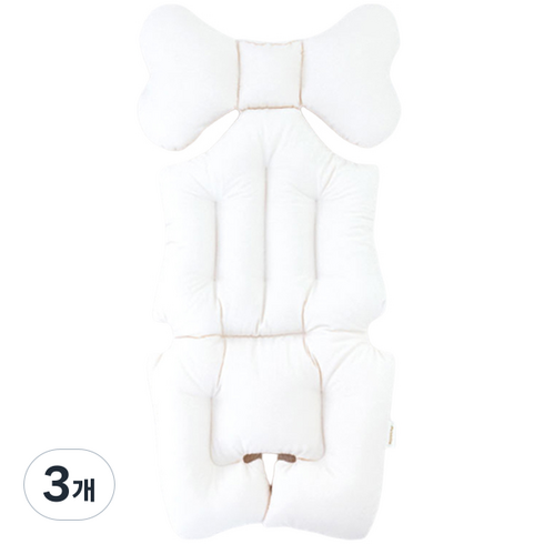 마롤로뜨 내추럴 신생아 카시트 유모차 라이너, 아이보리, 3개