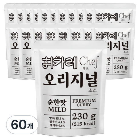 휘카레 셰프 오리지널 소스 순한맛, 230g, 60개