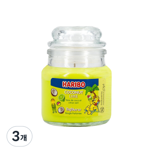 하리보 자캔들 소, 코코넛라임, 85g, 3개