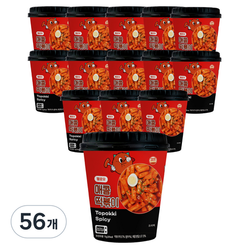 농가식품 멜로우빈 레리 매운 떡볶이, 115g, 56개