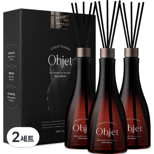 에이센트 오브제 디퓨저 2p + 스틱 10p, 북스토어, 500ml, 2세트