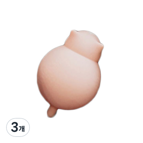 트래블포유 쿠키켓 고양이 보냉 보온 물주머니 핑크 200g, 3개