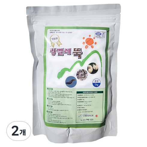 바이오아그로 땅벌레뚝 토양 미생물 제제 비료, 2개, 1kg