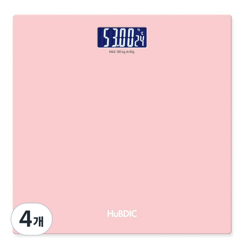 휴비딕 디지털 체중계, HUS-309, 핑크, 4개