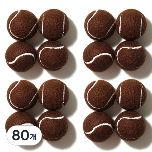모노플랫 바닥보호 테니스공 의자발 커버, 브라운, 80개