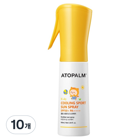 아토팜 키즈 쿨링 스포츠 선 스프레이 SPF50+ PA++++, 100ml, 10개