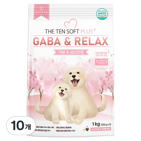 더텐소프트 전연령 강아지 가바 앤 릴렉스 소프트사료, 1kg, 10개, 오리