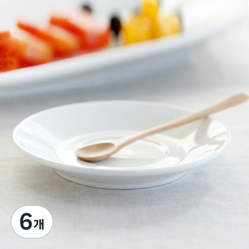 에라토 강화 커피잔받침 3호 2P, 화이트, 6개