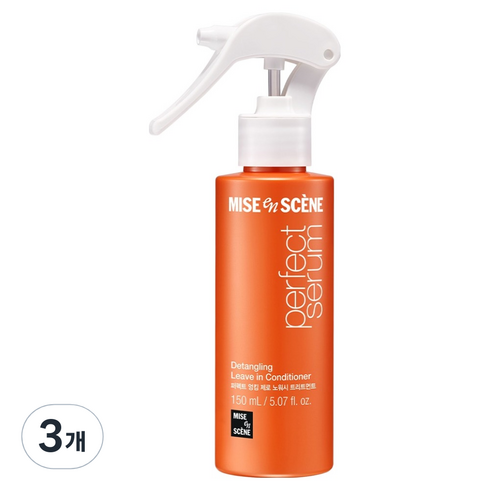 미쟝센 퍼펙트 엉킴제로 노워시 트리트먼트 헤어에센스, 150ml, 3개