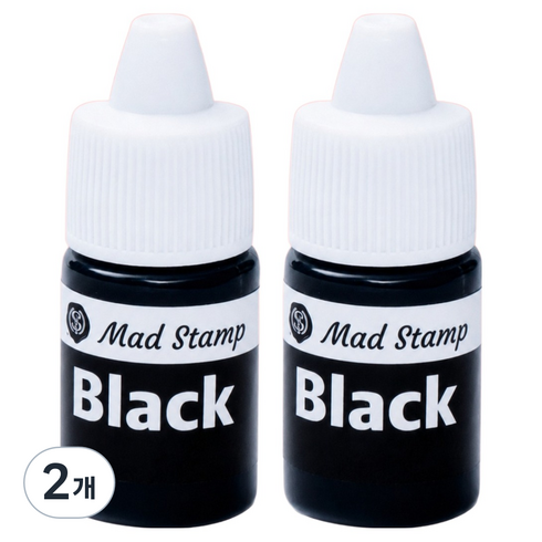 매드스탬프 리필 잉크 5ml 2p, 검정, 2개