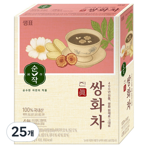 순작 진쌍화차, 16.5g, 10개입, 25개
