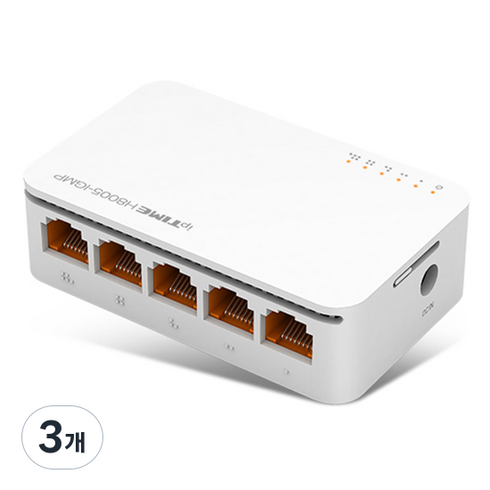 ipTIME 5포트 스위칭허브, H8005-IGMP, 3개