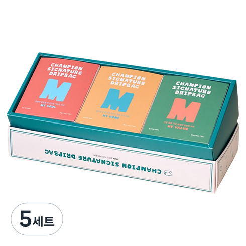 MMM 챔피언 커피드립백 세트, 5세트, 드립백 3종 x 7p
