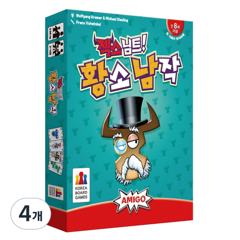 코리아보드게임즈 젝스님트 황소 남작 보드게임, 혼합색상, 4개