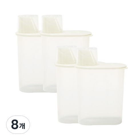 이지앤프리 모던 잡곡통 2500ml, 아이보리, 8개