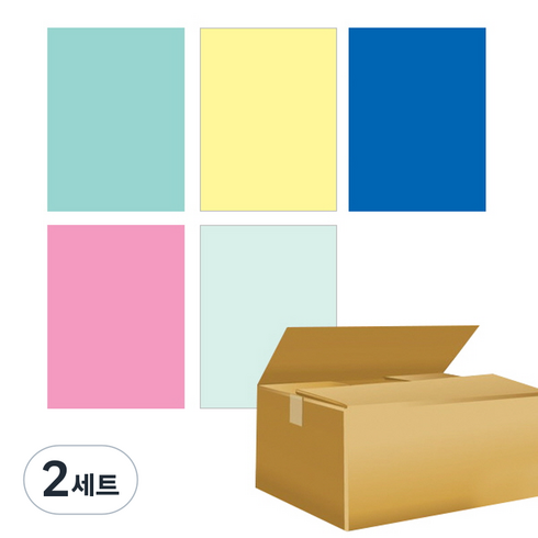 대원우드보드 칼라보드 F 5종 세트 600 x 900 mm, 5mm, 2세트