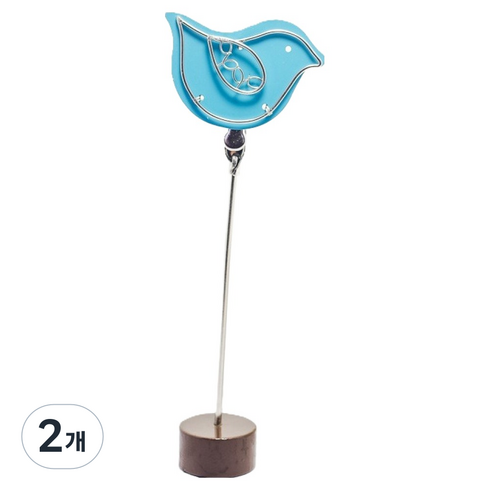 패브쉬 카드나 명함을 꽂을 수 있는 메시지 꽂이 버드, 2개, 1단